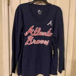 Atlanta Braves Navy Long Sleeve Shirt